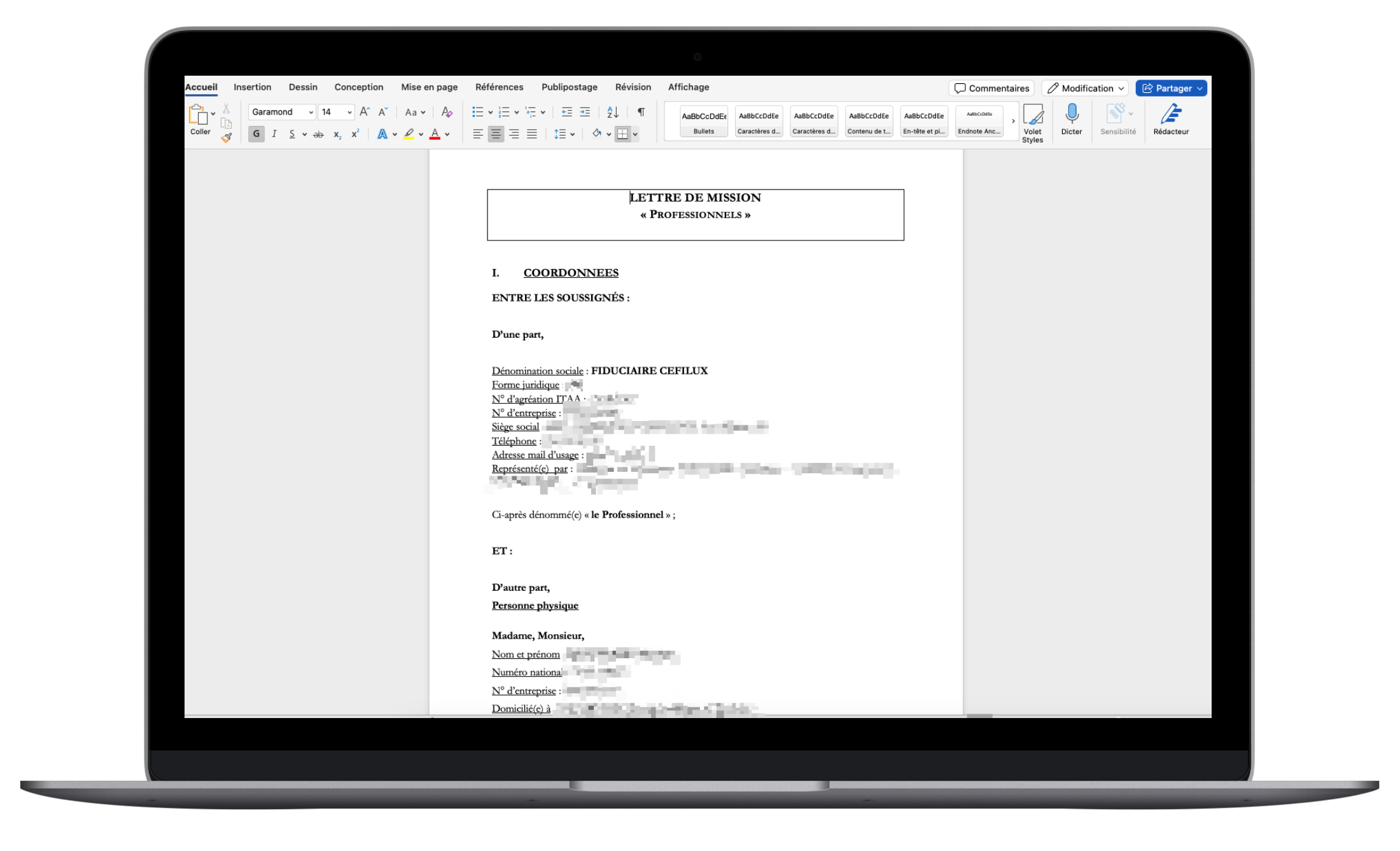 Automated document generation system - document generated